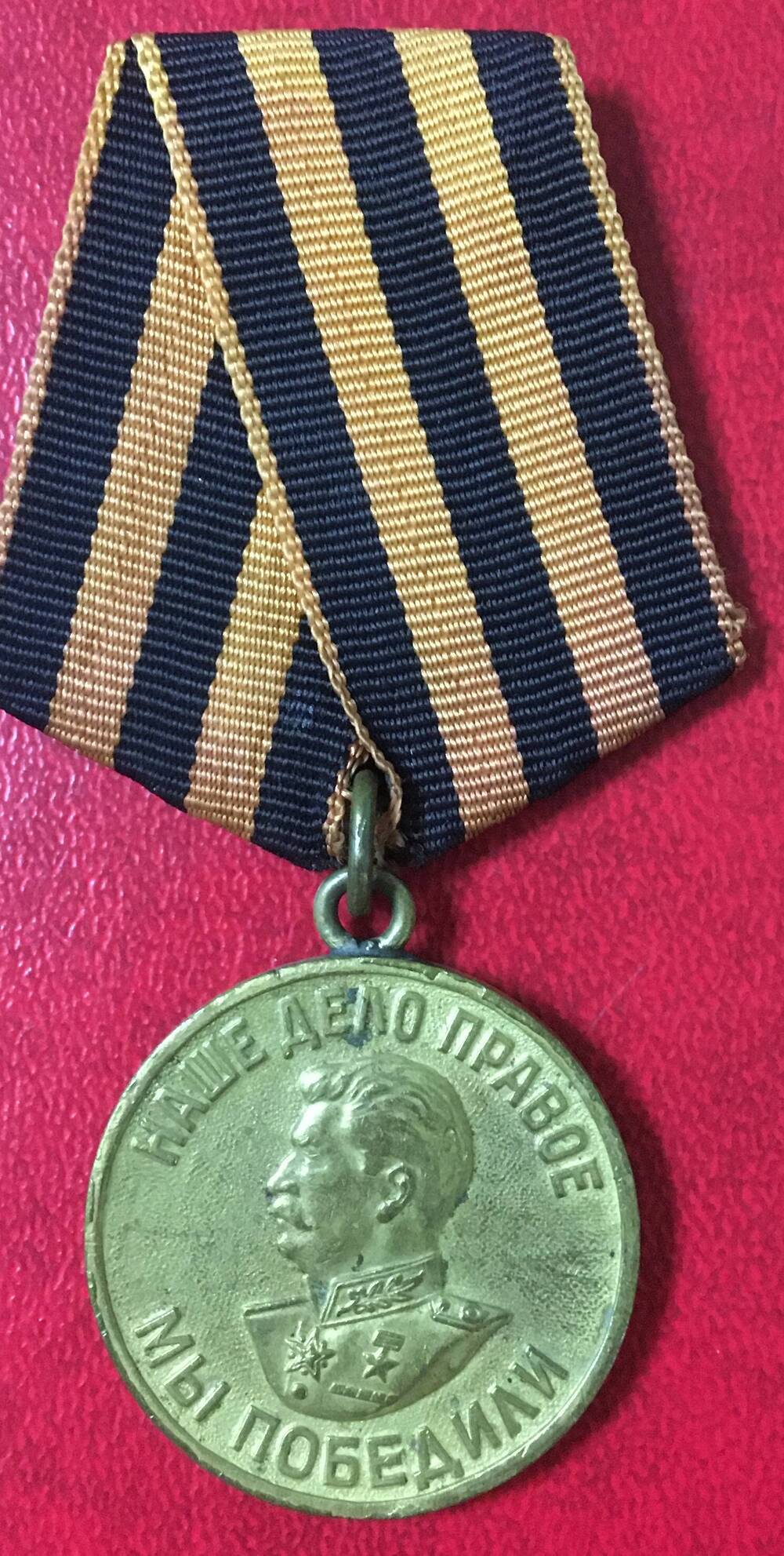 Медаль «За Победу над Германией в Великой Отечественной войне 1941-1945 гг.» .