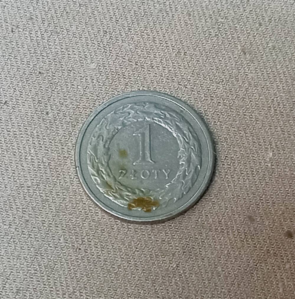 Монета номиналом 1 злотый, 1990 г., Польша