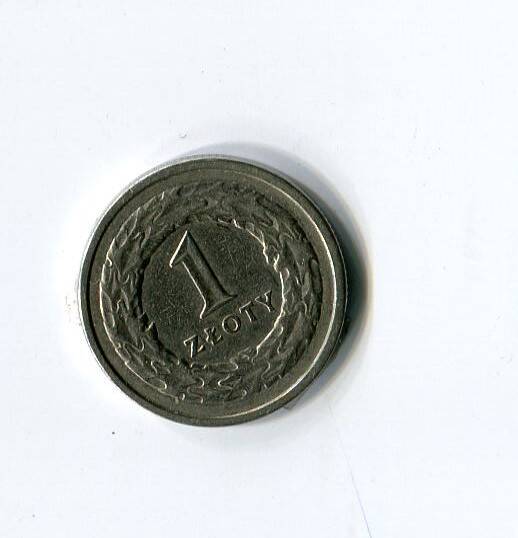 Монета. Номинал «1 zloty».