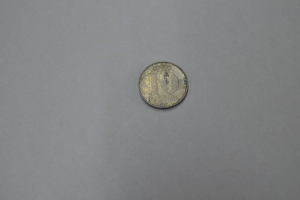 Монета Германской Демократической Республики 10 пфеннигов 1979 года