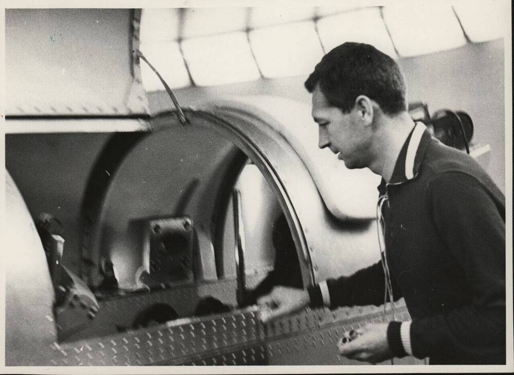 Фото. В. Севастьянов в Центре подготовки космонавтов. 1970 г.