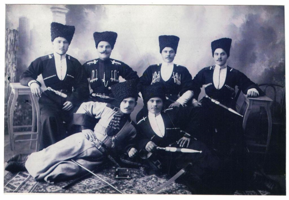 Фотография,  казаки 1-го Уманского пластунского полка