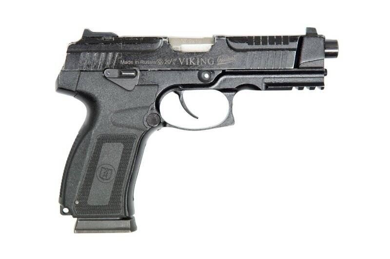 Гражданское спортивное огнестрельное оружие с нарезным стволом. Пистолет спортивно-тренировочный МР-446С «Viking» калибр 9х19 мм № 2044690418А