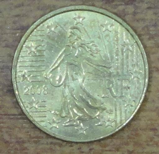 Монета. 10 Евро. центов Франция, Франция