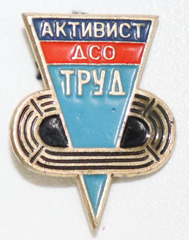 Значок «Активист  ДСО труд» Попова В. И., 1967 г.