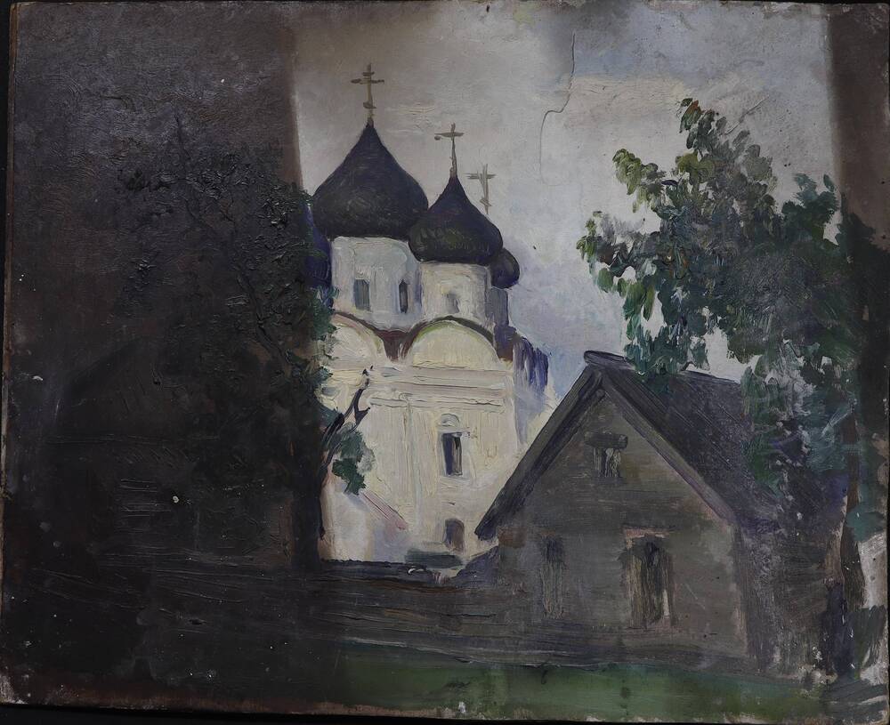 Картина Пейзаж с собором