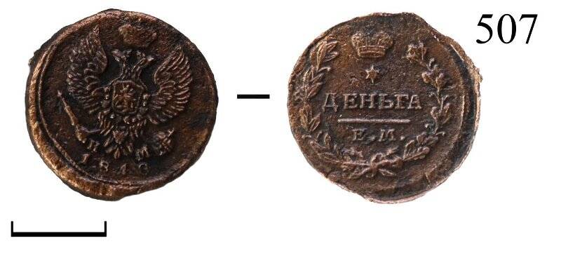 Монета. Александр I (1801-1825). Деньга.