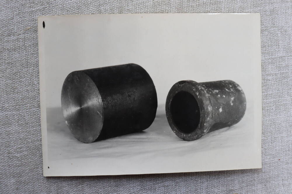 Фотография. Технологический процесс заготовки биометаллической втулки. Работа Туапсинского машиностроительного завода -1957-58гг.