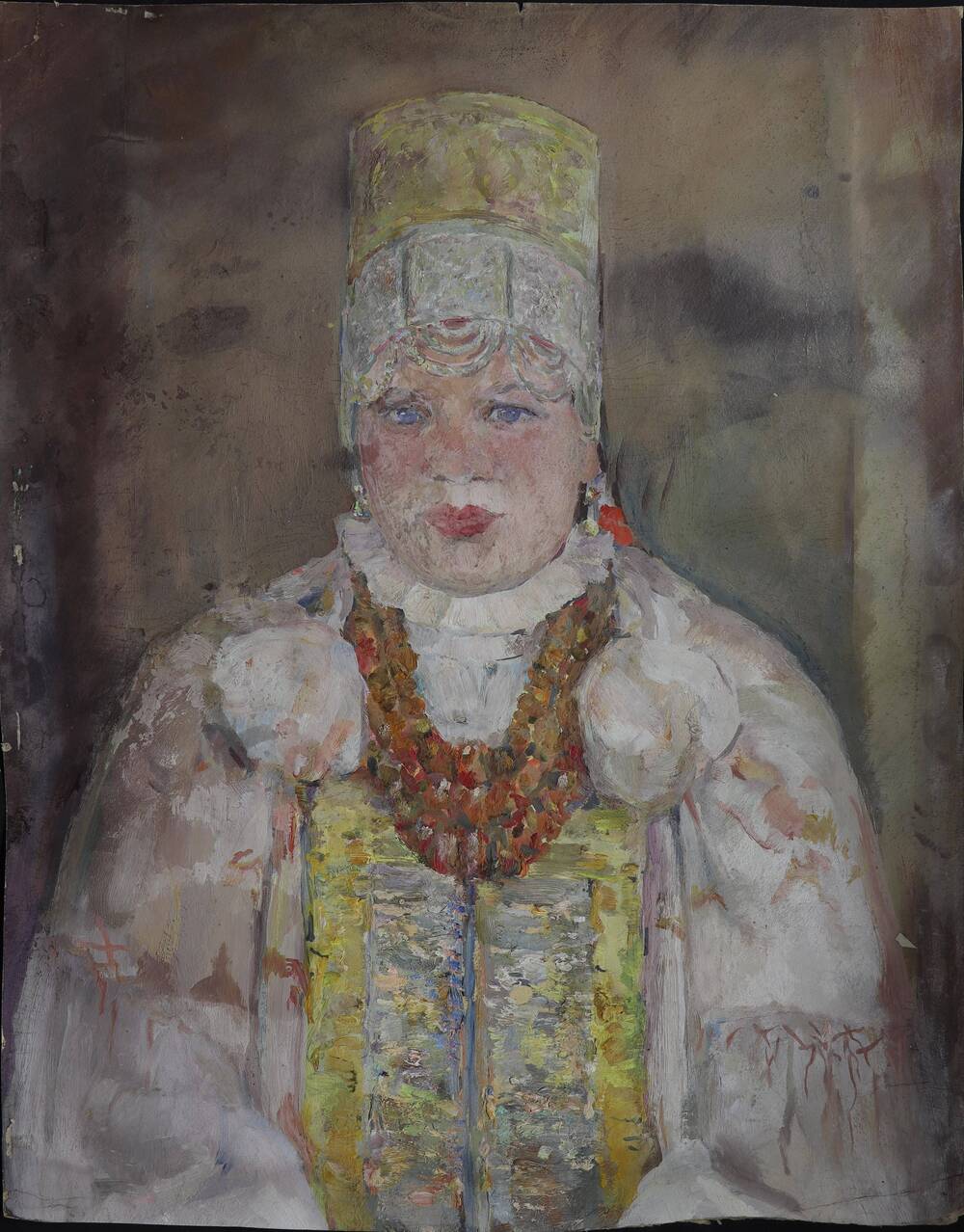 Картина Портрет молодой женщины в народном костюме