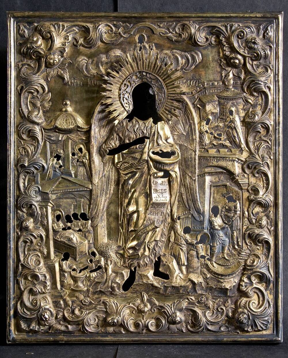Оклад иконы Иоанн Предтеча - Ангел пустыни, с житием