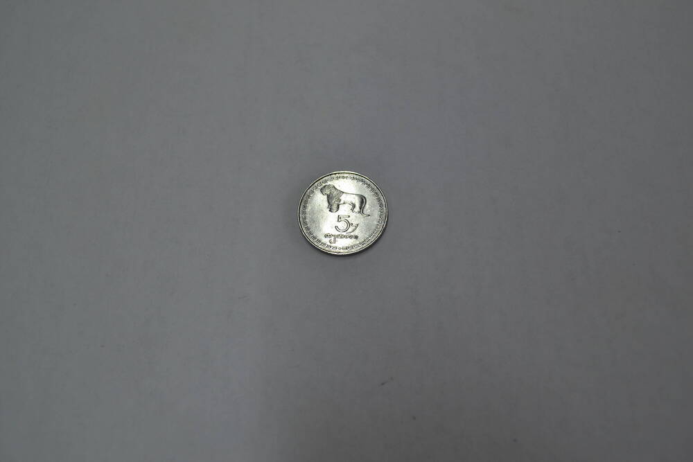 Монета Грузии 5 тетри 1993 года