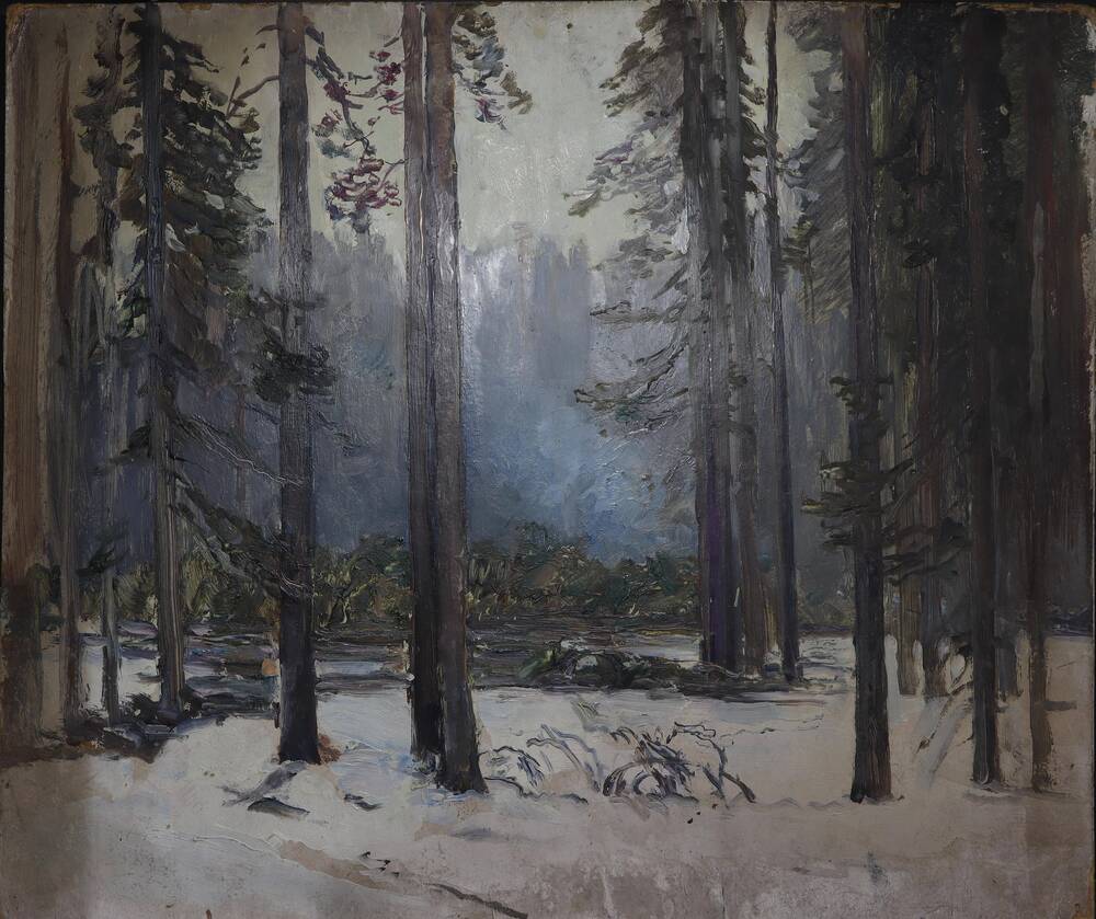 Картина Лес зимой