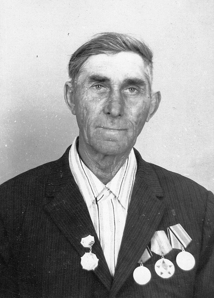 Фотография черно-белая Минаева Ивана Васильевича, ветерана Великой Отечественной войны 1941-1945 г. г.