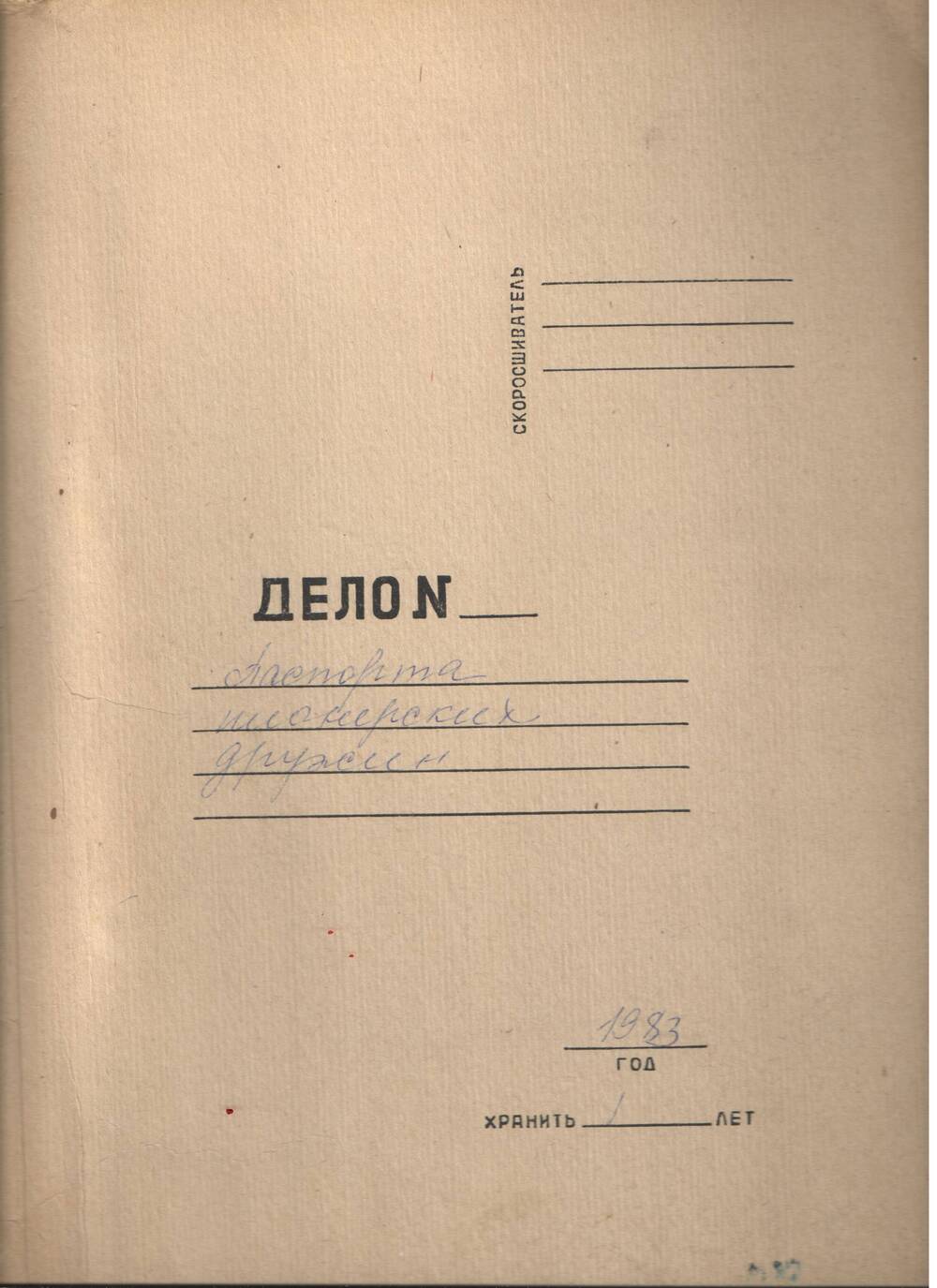 Паспорта пионерских дружин Сергачского района 1982-1983 гг