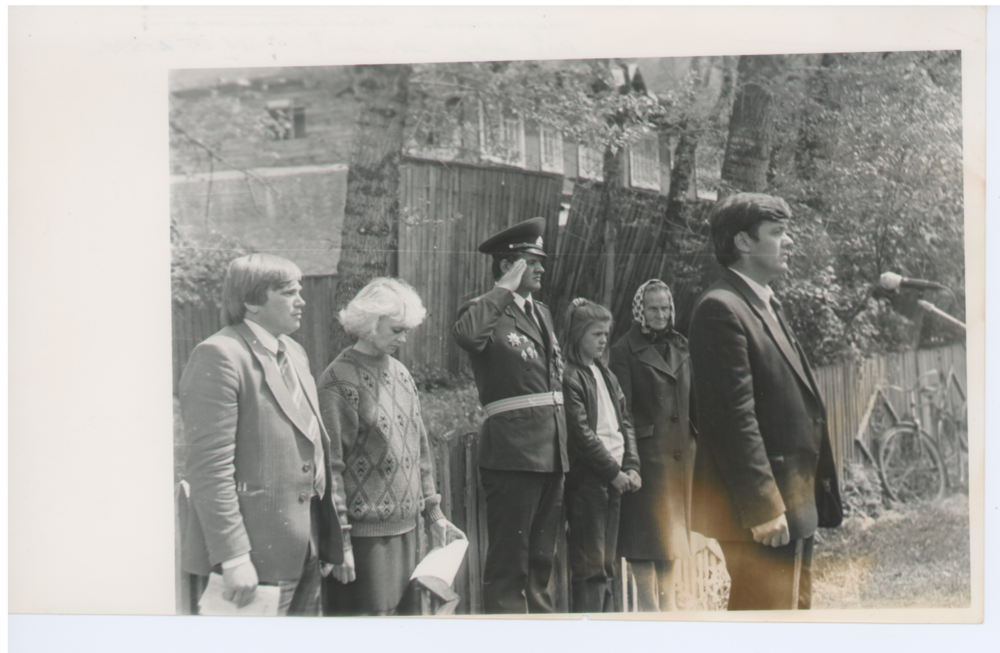 Фотография ч/б «Открытие памятника Козлову М.М. – герою-пограничнику»