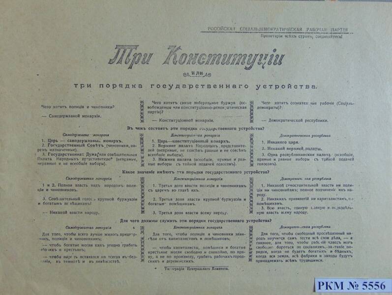 Ксерокопия. В.И. Ленин «Три конституции или три порядка государственного устройства».