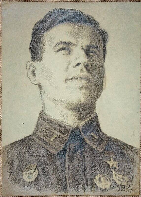 Портрет Героя Советского Союза гвардии капитана Николая Стольникова