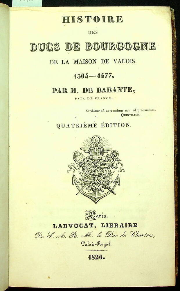 Histoire des ducs de Bourgogne de la Maison de Valois. : 1364-1477. T. 3 : T. 3 1826.