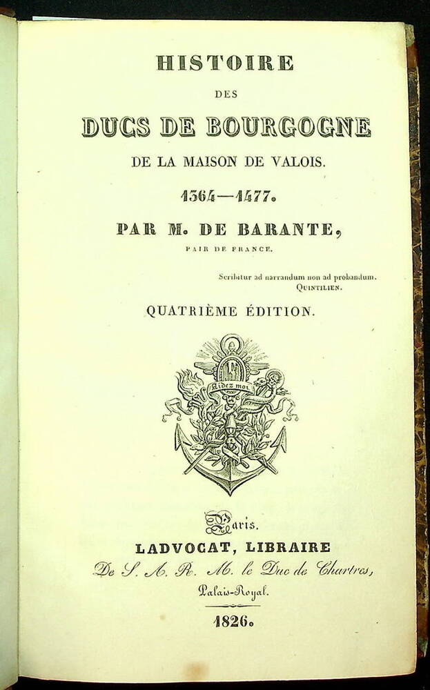Histoire des ducs de Bourgogne de la Maison de Valois. : 1364-1477. T. 5 : T. 5 1826.