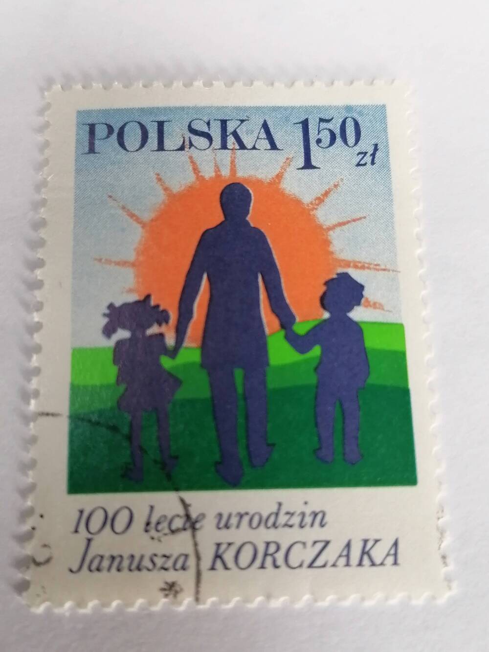 Марка почтовая гашеная, Polska,Польша,1978 г, 100 lecie urodzin Janusza Korczaka