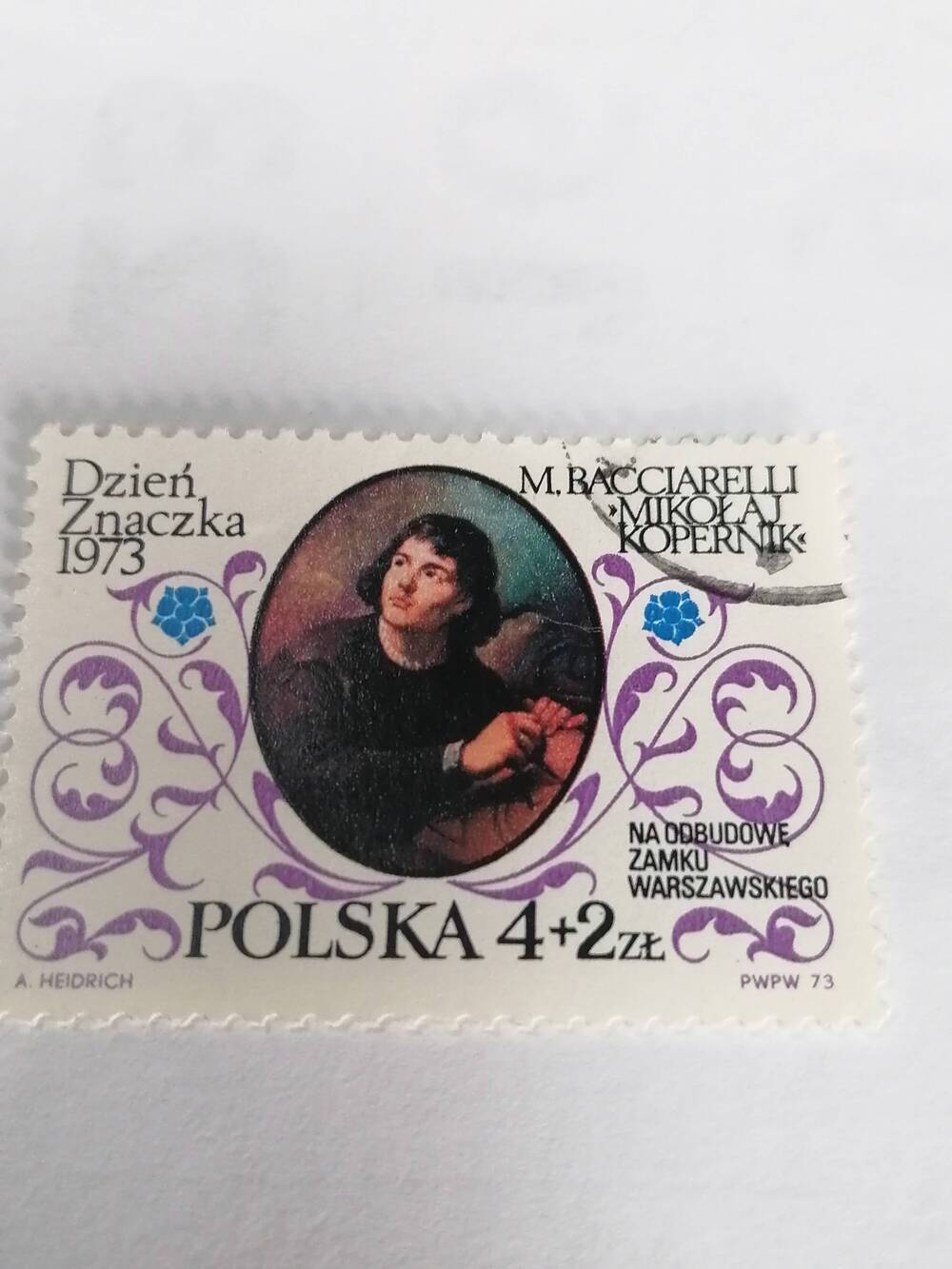 Марка почтовая негашеная, Polska,Польша,1973 г, M.Bocciarelli Mikolaj Kopernik