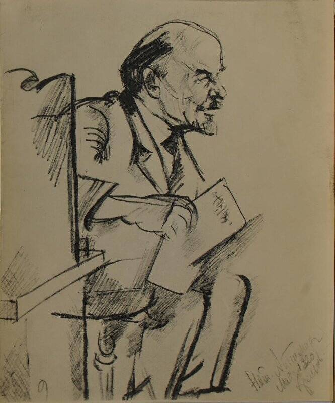 В.И. Ленин в кресле. Москва. Кремль, кабинет Ленина. Май 1920.