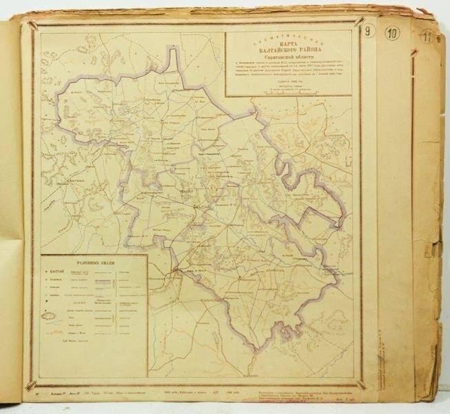 Карта схематическая Балтайского района Саратовской области