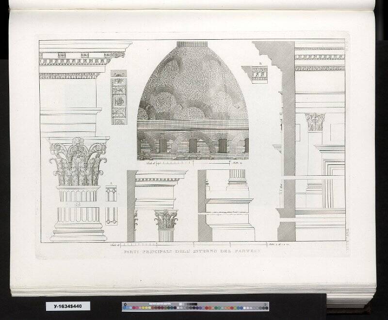 Девять архитектурных деталей Пантеона и схема кладки арок купола