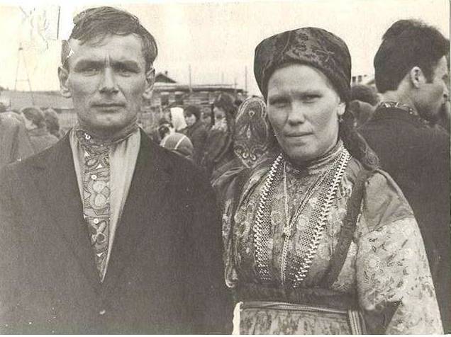 Фото  Мяндины Михаил Иосифович и Валентина Степановна на первом фольклорном фестивале