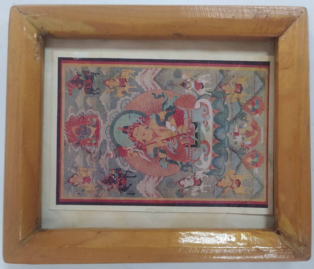 Икона с изображением божества Намсрая (Вайшравани бурхн).