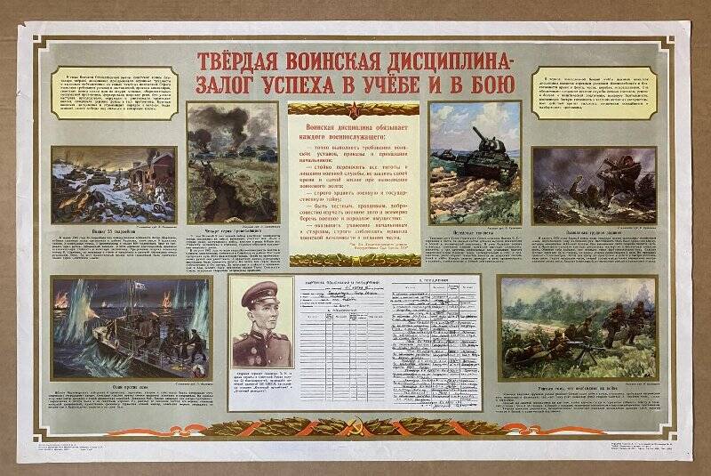 Плакат «Твердая воинская дисциплина залог успеха в учебе и бою».