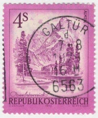 Марка почтовая. Republik Österreich. Альмзе. Верхняя Австрия.