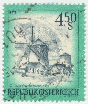 Марка почтовая. Republik Österreich. Рец. Нижняя Австрия.