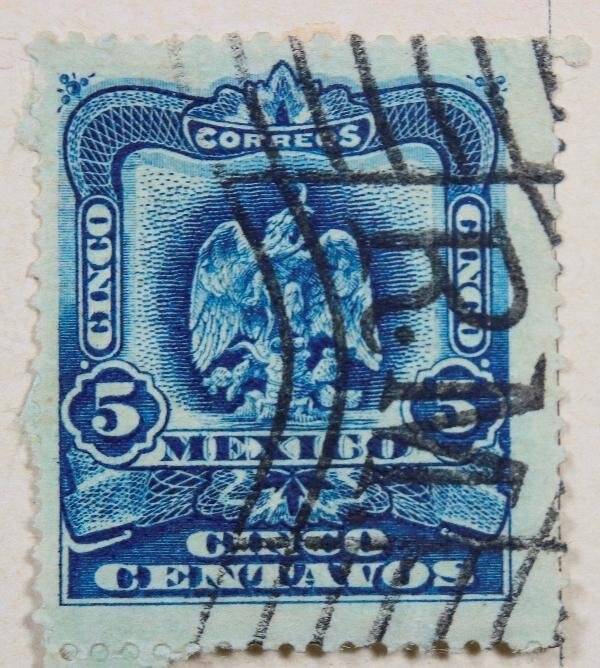 Марка почтовая, номинал  5 centavos