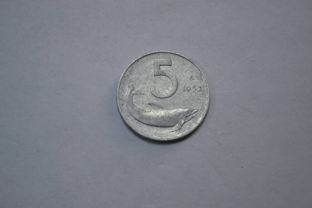 Монета. 5 чентезимо. 1953 год. Итальянская Республика
