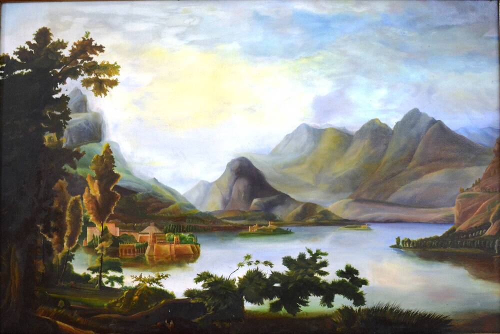 Картина-пейзаж. 
Автор Сейфулин И.Х.
 Картина в деревянной раме темно - коричневого цвета.
