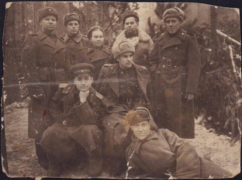 Фотография. Рыков П.П. с боевыми товарищами
