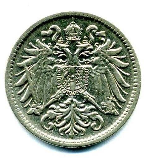 Монета. Австро-Венгрия. 10 геллеров. Австро-Венгерская империя. Франц-Иосиф I. Габсбург-Лотарингская