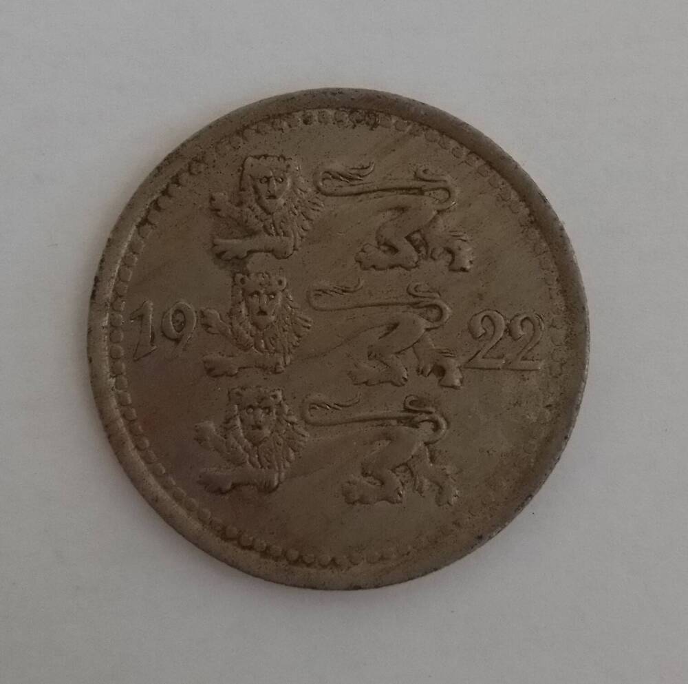 Монета 5 марок, Эстония, 1922 г.