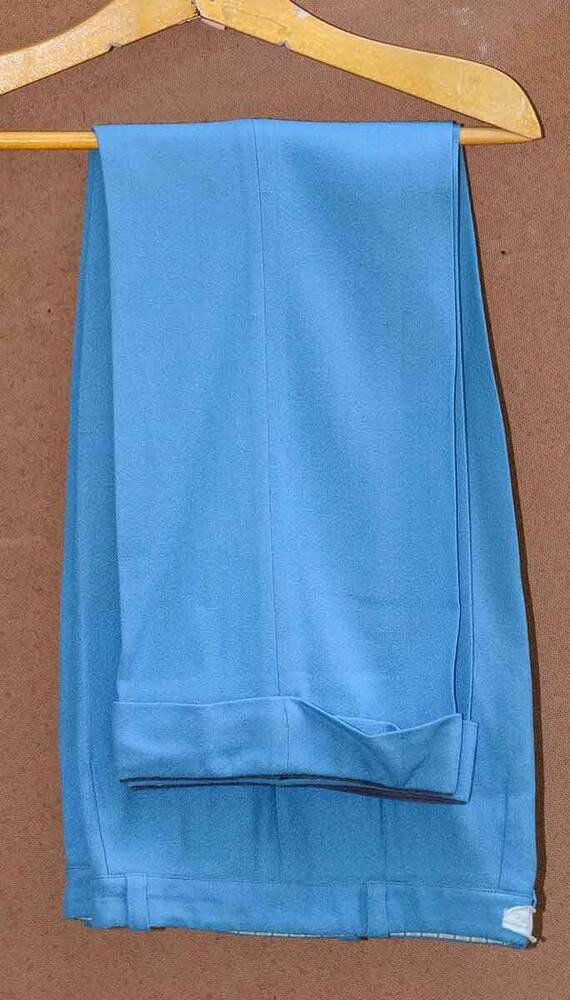 Шерстяные брюки голубого цвета  от костюма  члена агитбригады Шебашевой В. М.