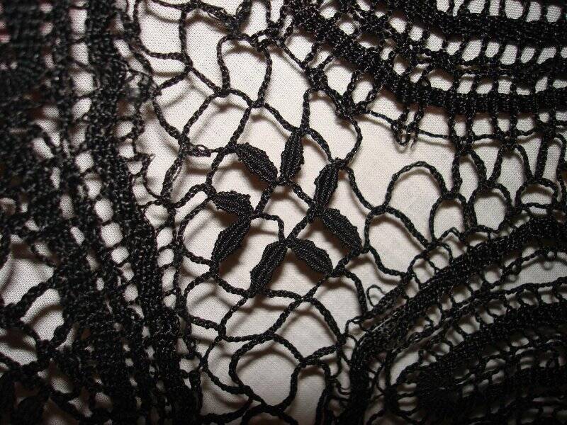 Косынка-сеточка из черных шелковых ниток (файшонка, фальшонка)