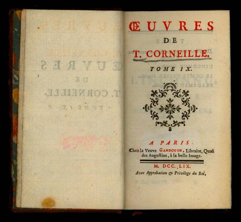 Oeuvres de T. Corneille. T. IX. (Сочинения Т. Корнеля. Т. IX) - на франц. яз.