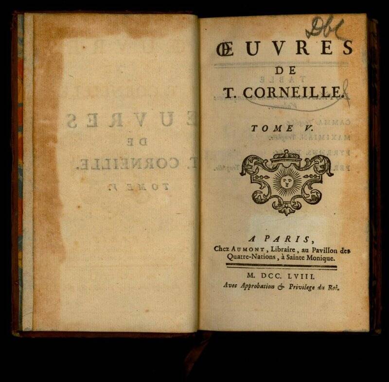 Oeuvres de T. Corneille. T. V. (Сочинения Т. Корнеля. Т. V) - на франц. яз.