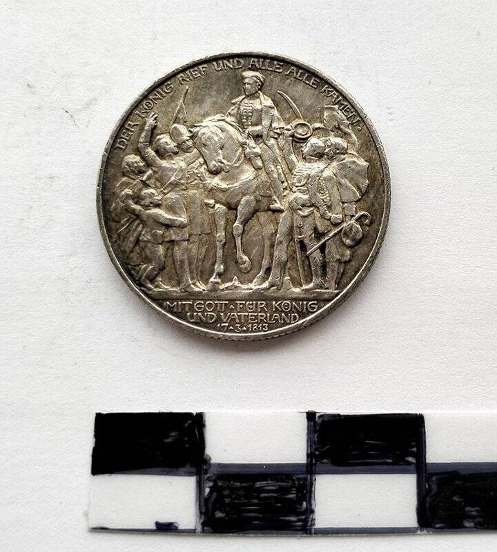 Монета  достоинством 2 марки. Фридрих Вильгельм II (Правитель)
