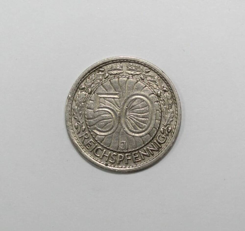 Монета 50 рейхспфеннингов




























 








