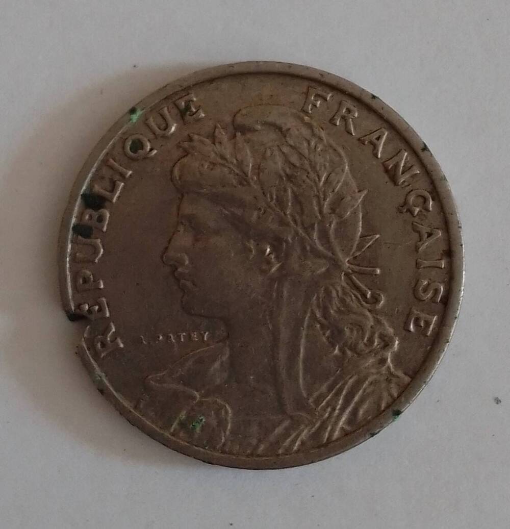 Монета достоинством 25 сантимов, Франция, 1903 г.