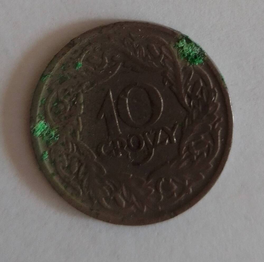 Монета достоинством 10 грошей, Польша, 1923 г.