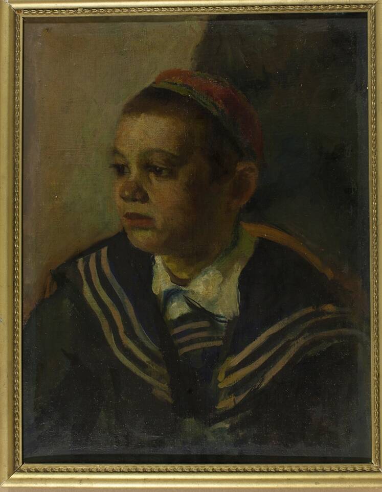 Портрет дочери Т.Л. Эделевой в детстве в мастросском костюме.