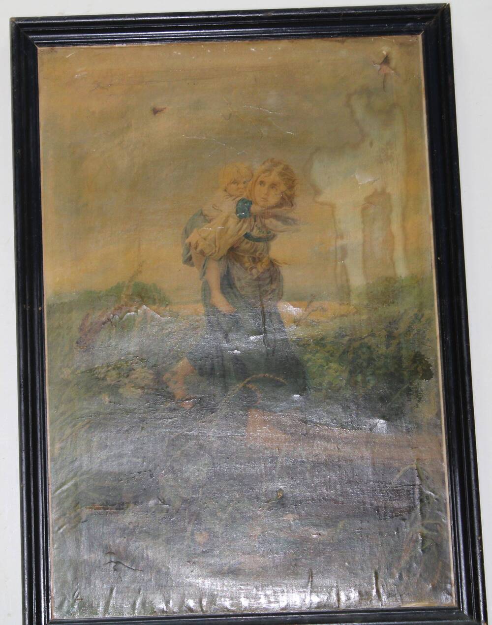 Репродукция картины   К. Маковского Дети, бегущие от грозы.20 в.