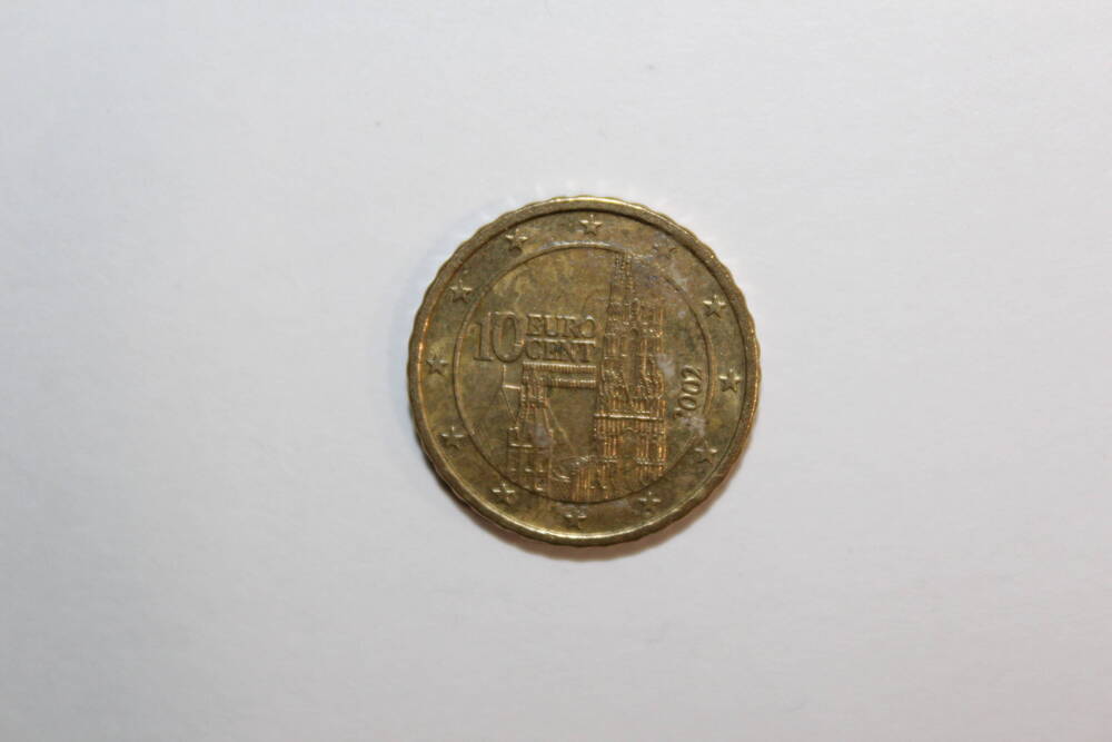 Монета Евросоюза номиналом 10 евроцентов